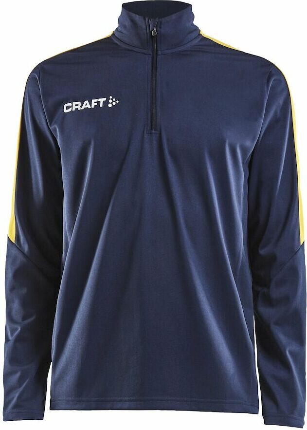CRAFT Progress Halfzip Ls Tee M Navy/Sweden yellow (390552)