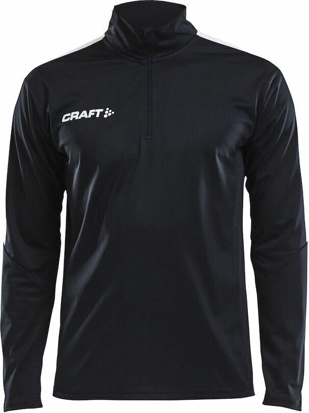 CRAFT Progress Halfzip Ls Tee M Black/white (9900)