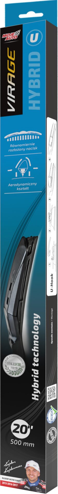 MOJE AUTO VIRAGE Hybrid "U" - Windshield wipers 500mm - 20"