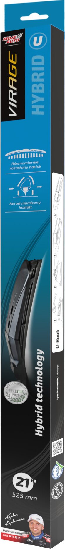 MOJE AUTO VIRAGE Hybrid "U" - Windshield wipers 525mm - 21"
