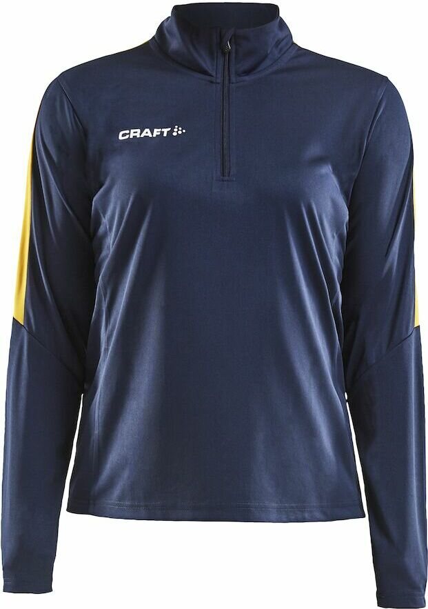 CRAFT Progress Halfzip Ls Tee W Navy/Sweden yellow (390552)