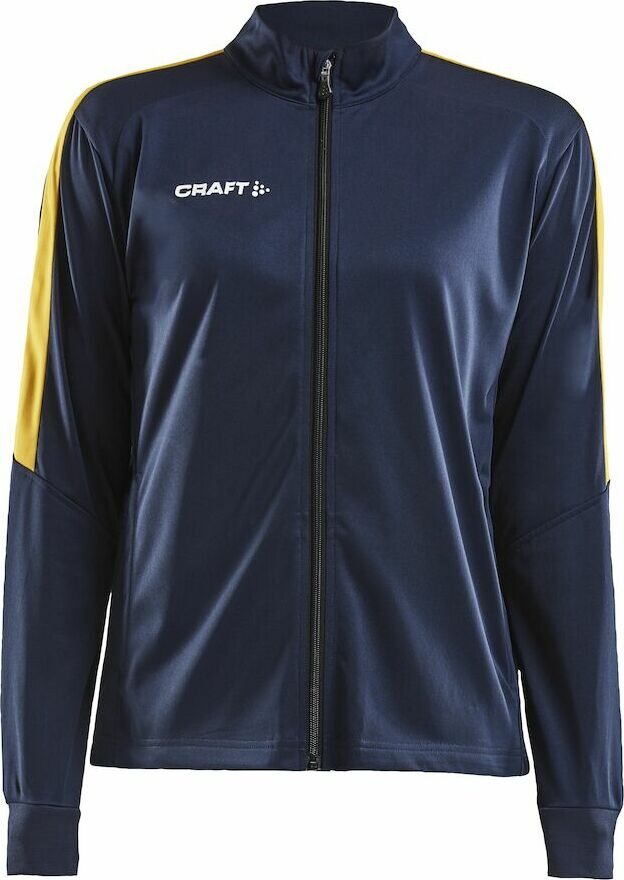 CRAFT Progress -naisten tekninen verryttelytakki Laivastonsininen/Ruotsin keltainen (390552)