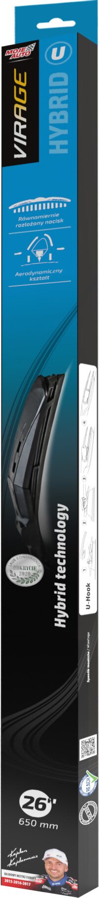MOJE AUTO VIRAGE Hybrid "U" - Windshield wipers 650mm - 26"