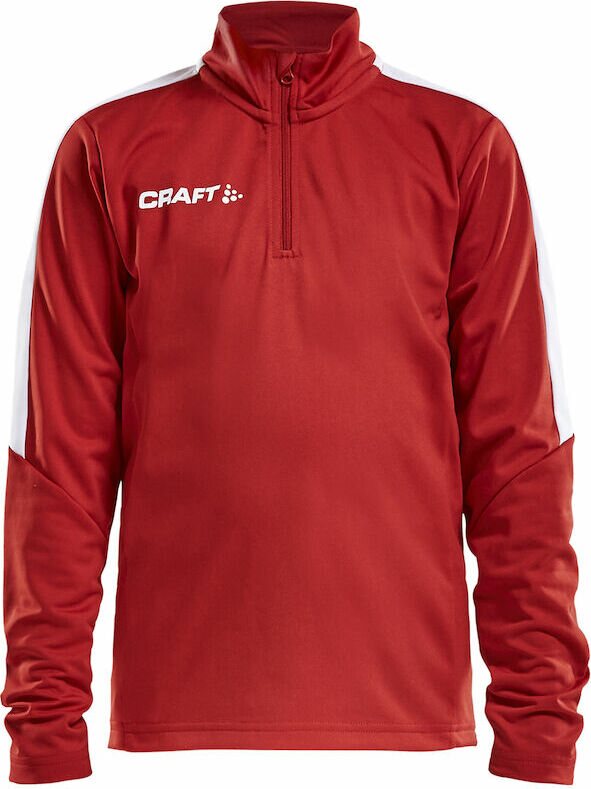 CRAFT Progress Halfzip Ls Tee Jr Bright red (1430)