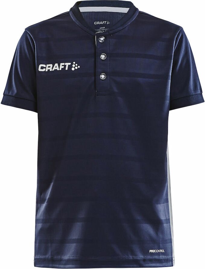 CRAFT PRO Control Button Jersey Jr Navy/white (390900)