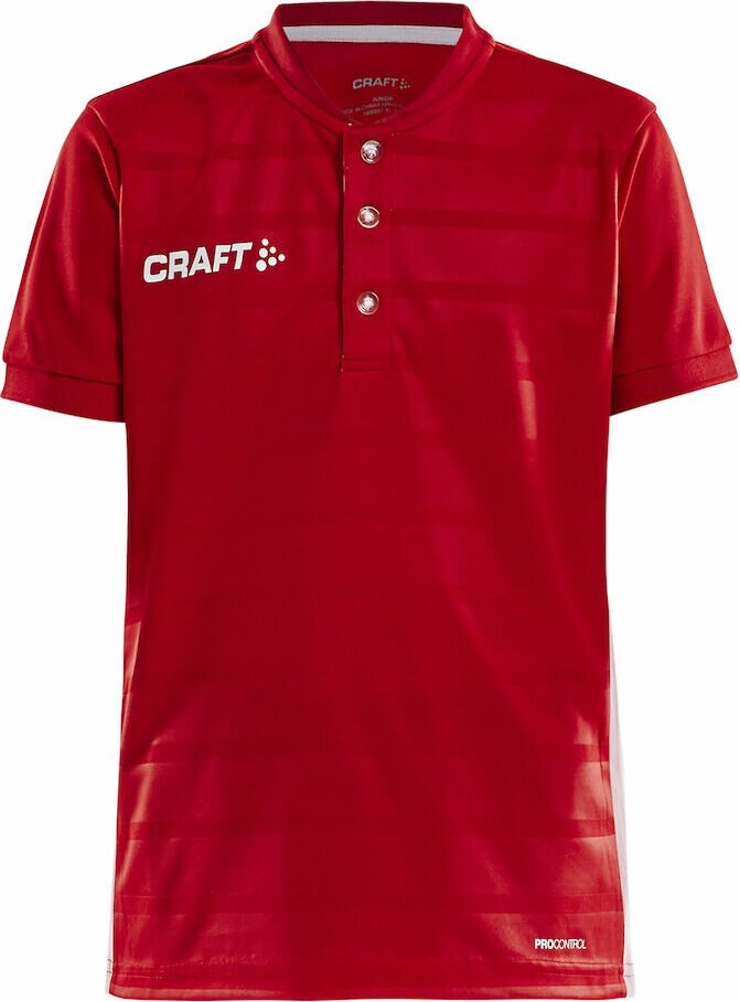 CRAFT PRO Control Button Jersey Jr Bright red/white (430900)