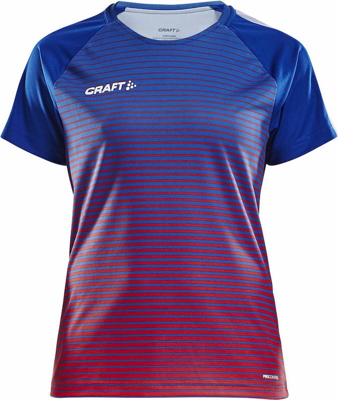 CRAFT PRO Control Stripe Jersey W Club cobolt/bright red (346430)