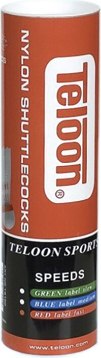 TELOON Sulkapallot 6 kpl T-100 röd (hidas)