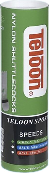 TELOON Sulkapallot 6 kpl T-300 grön (nopea)