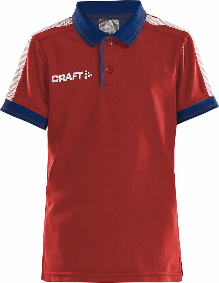 CRAFT PRO Control Poloshirt Jr Bright red/navy (430390)