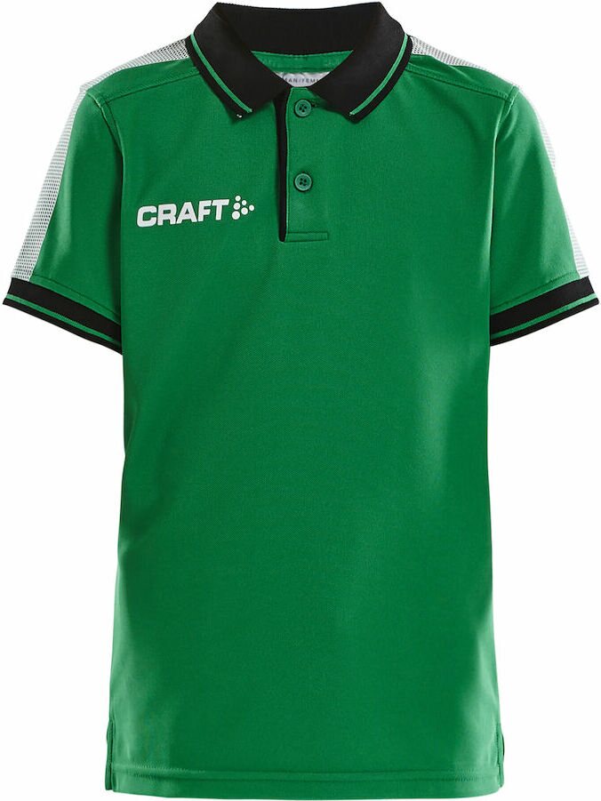 CRAFT PRO Control Poloshirt Jr Team green/black (651999)