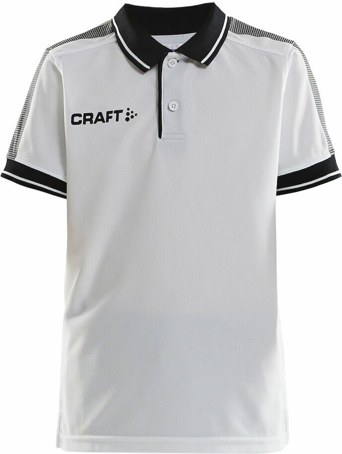 CRAFT PRO Control Poloshirt Jr White/black (900999)