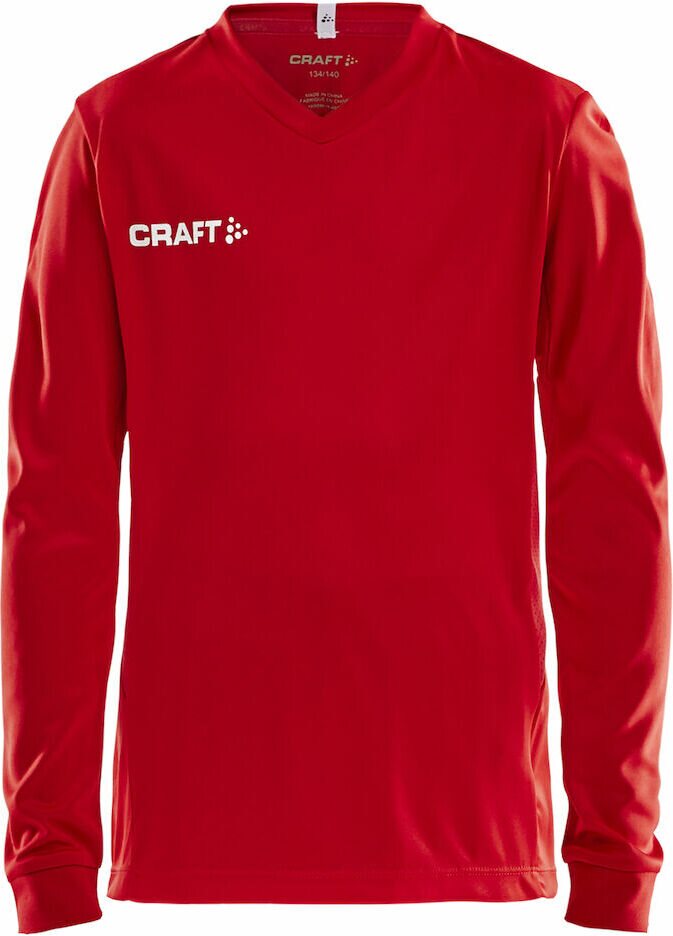 CRAFT Squad Go Jersey Solid LS Jr Bright red (1430)