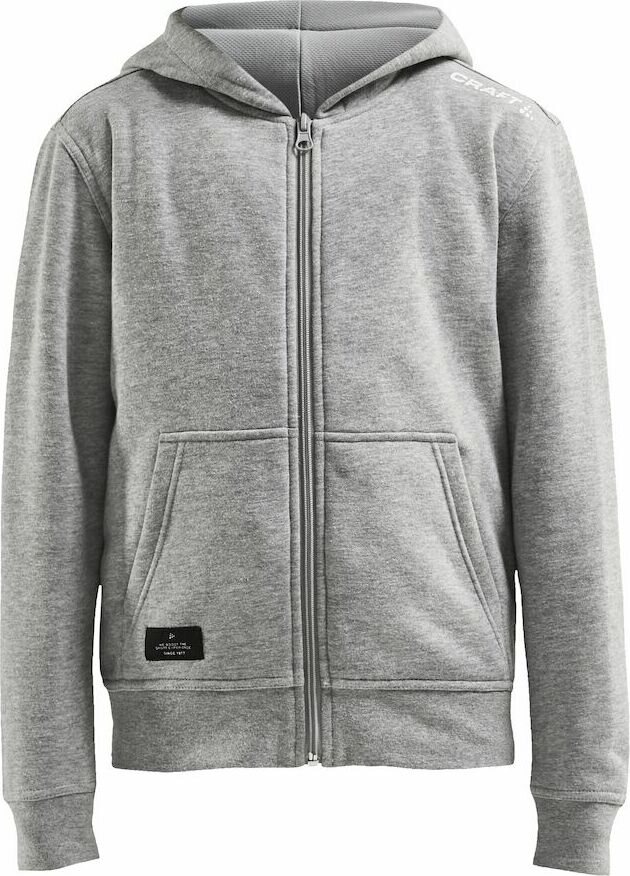 CRAFT Community FZ Hoodie Jr Grey melange (950000)