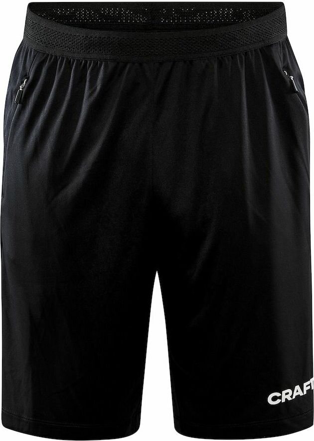 CRAFT Evolve -miesten treenishortsit vetoketjutaskuilla Musta (999000)