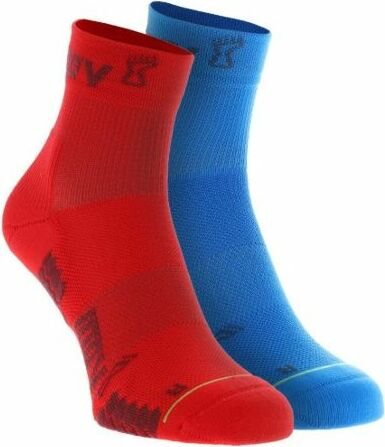 INOV-8 TrailFly -lyhytvartiset polkujuoksusukat (tuplapakkaus) Sininen/punainen