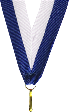 Mitalinauha 22 mm White/blue