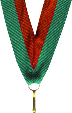 Mitalinauha 22 mm Punainen/vihreä