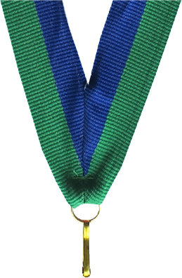 Mitalinauha 22 mm Sininen/vihreä