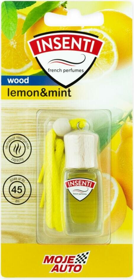 MOJE AUTO INSENTI Air freshener wood 8 ml Sitruuna ja minttu