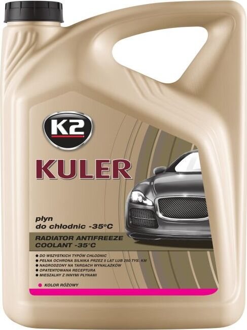 K2 KULER - Ready-to-use coolant -35°C 5 l Vaaleanpunainen