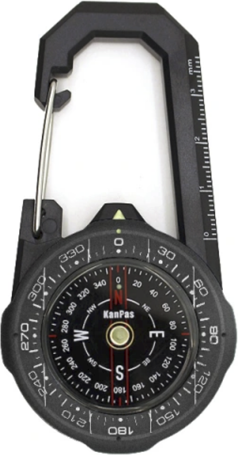 KANPAS CA-37 Karabiinikompassi retkeilyyn Svart