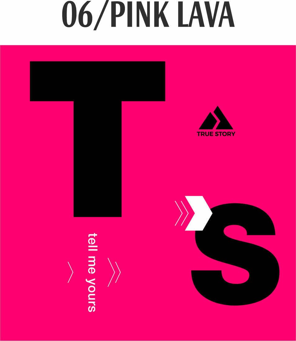 TRUE STORY Reflective headband - 06 Pink lava