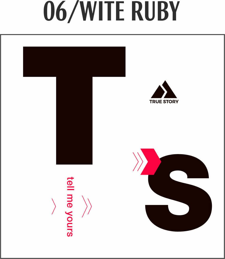 TRUE STORY Reflective headband - 06 White ruby