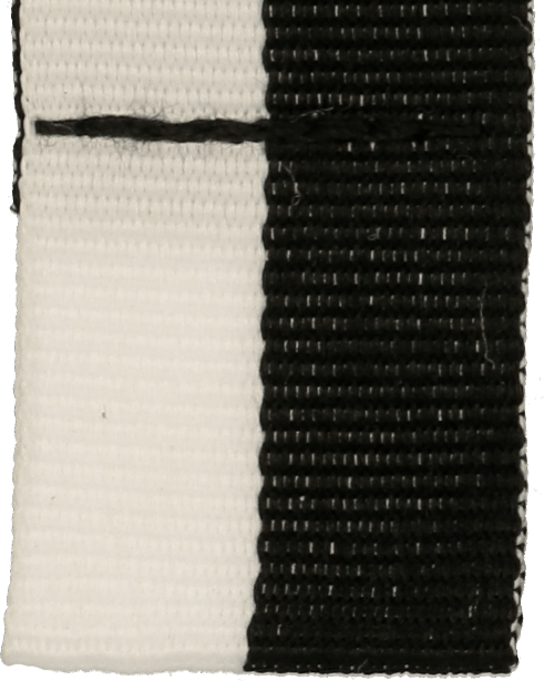 Q-mitalinauha 20 mm Valkoinen/musta