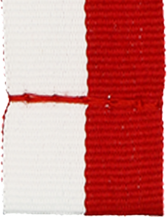 Q-mitalinauha 20 mm Valkoinen/punainen