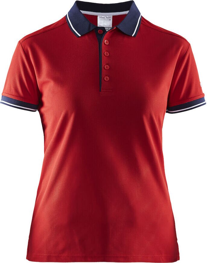 CRAFT Noble Polo Pique Shirt W Kirkkaan punainen (2430)
