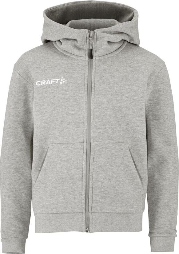 CRAFT Community 2.0 Logo FZ Hoodie Jr Meleerattu harmaa (950000)