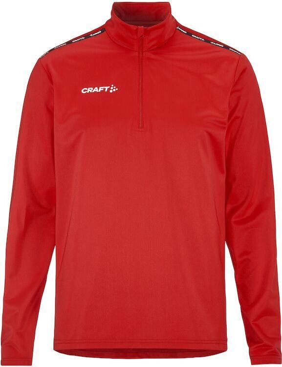 CRAFT Squad Go -miesten puolivetoketjullinen treenitakki Kirkkaan punainen (430000)