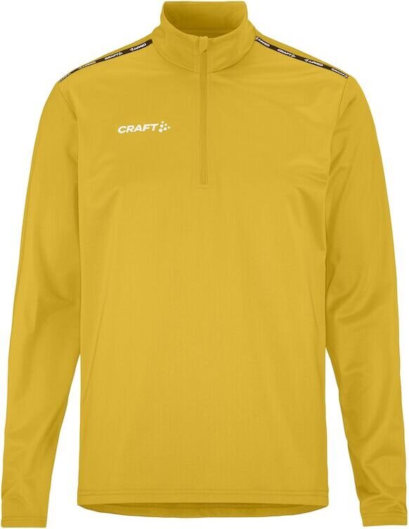 CRAFT Squad Go -miesten puolivetoketjullinen treenitakki Ruotsin keltainen (552000)