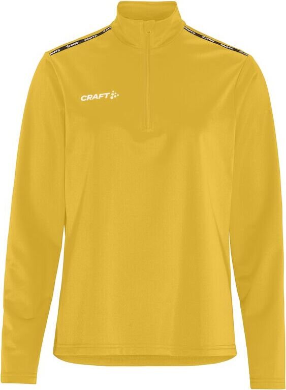 CRAFT Squad Go -naisten puolivetoketjullinen treenitakki Ruotsin keltainen (552000)