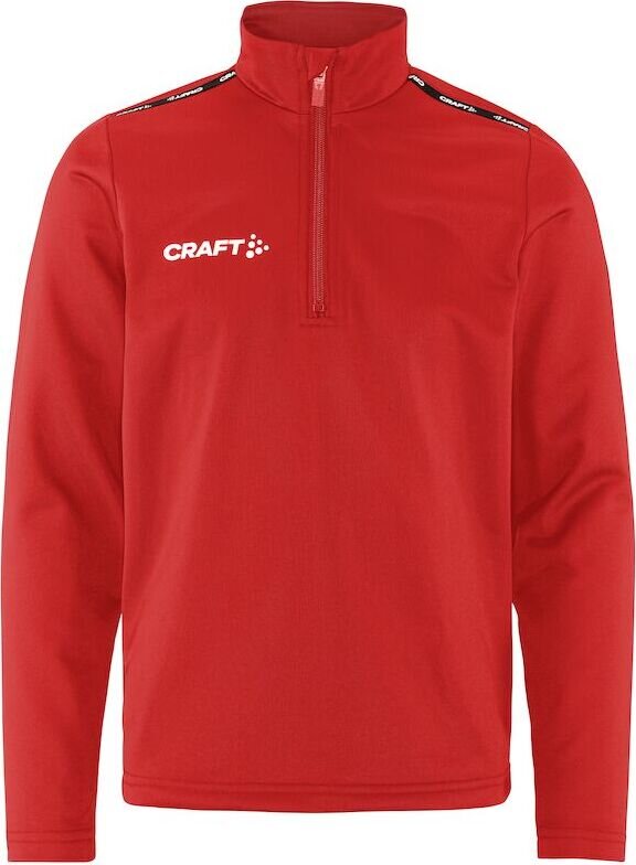 CRAFT Squad Go -lasten puolivetoketjullinen treenitakki Kirkkaan punainen (430000)