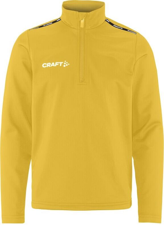 CRAFT Squad Go -lasten puolivetoketjullinen treenitakki Ruotsin keltainen (552000)