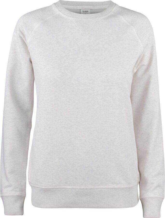 CLIQUE Premium -naisten luomucollegepaita Meleerattu luonnonväri (925)