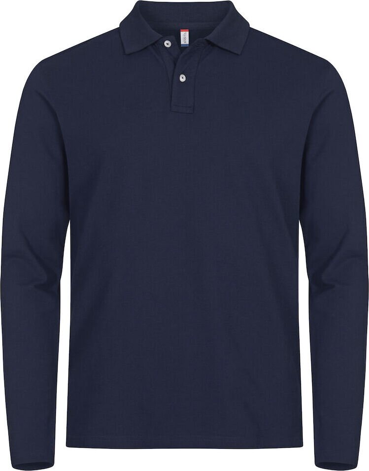 CLIQUE Stretch Premium Polo L/S Tummansininen (580)