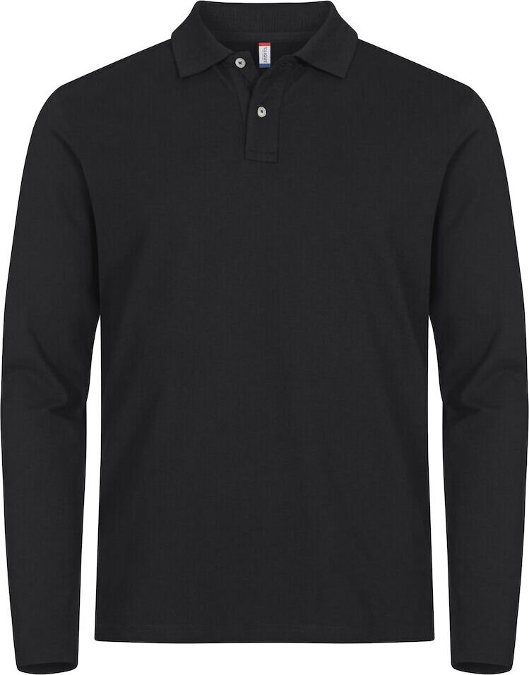 CLIQUE Stretch Premium Polo L/S Musta (99)