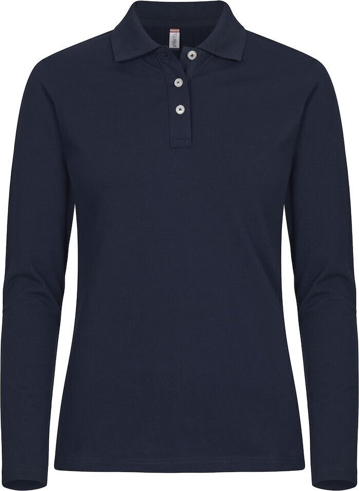 CLIQUE Stretch -naisten laadukas pitkähihainen pikeepaita Tummansininen (580)