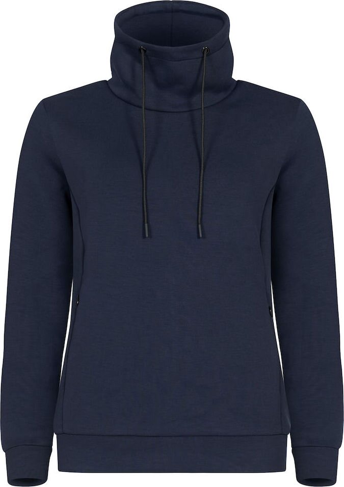 CLIQUE Hobart -naisten korkeakauluksinen collegepaita Tummansininen (580)