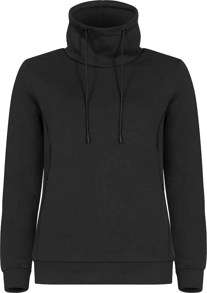 CLIQUE Hobart -naisten korkeakauluksinen collegepaita Musta (99)