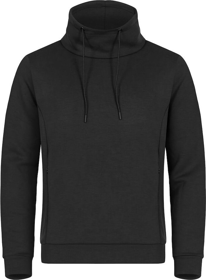 CLIQUE Hobart -miesten korkeakauluksinen collegepaita Musta (99)