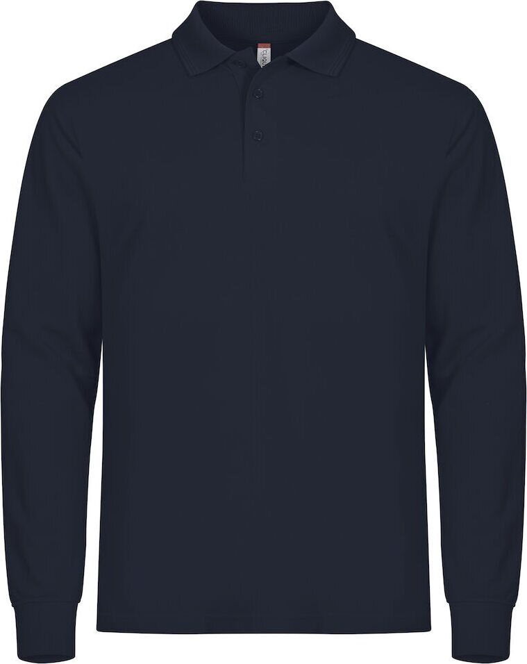 CLIQUE Manhattan -miesten pitkähihainen pikeepaita Tummansininen (580)