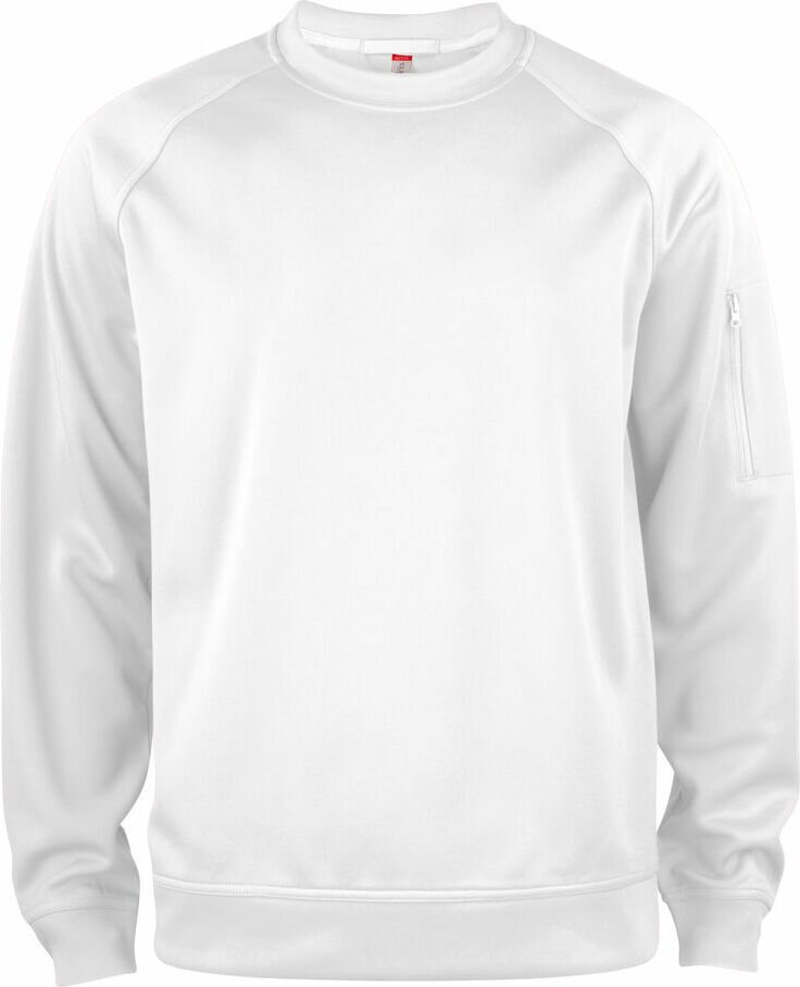 CLIQUE Basic Active -unisex-mallinen collegepaita Valkoinen (00)