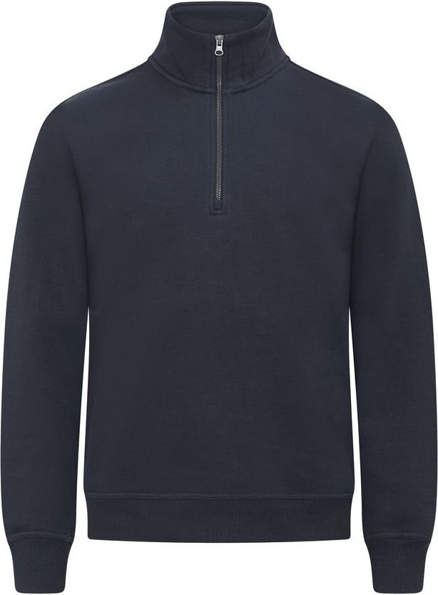 CLIQUE Miami -unisex-mallinen puolivetoketjullinen collegepaita Tummansininen (580)