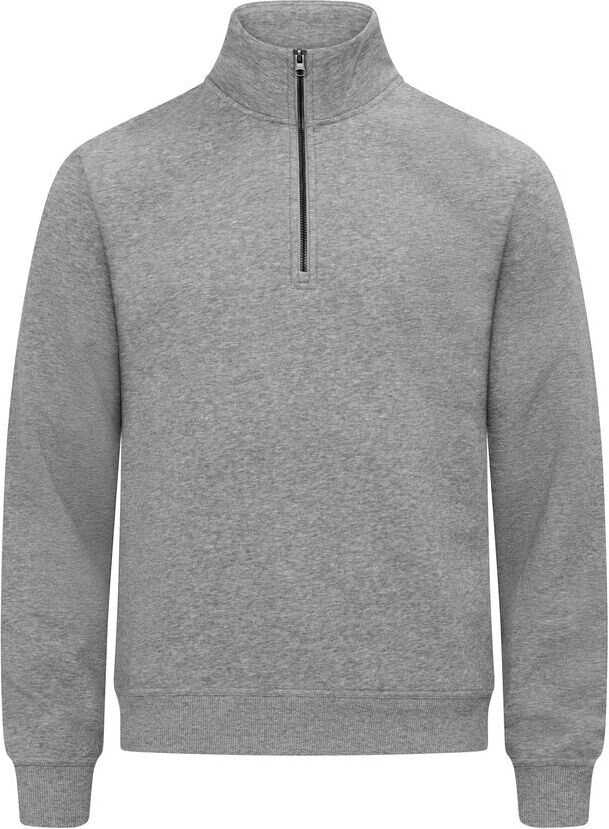 CLIQUE Miami -unisex-mallinen puolivetoketjullinen collegepaita Meleerattu harmaa (95)