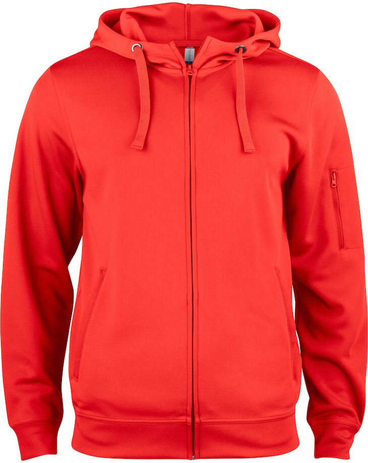CLIQUE Basic Active Hoody Full Zip Red (35)