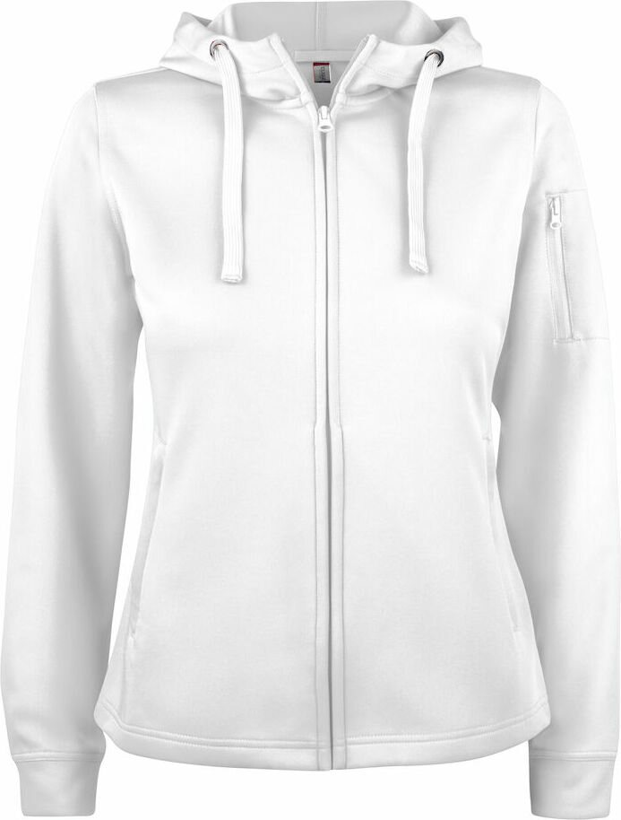 CLIQUE Basic Active Hoody Full Zip Ladies White (00)
